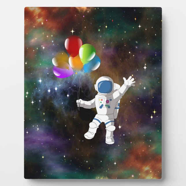 Astronaut with Balloons Plaque (Front)