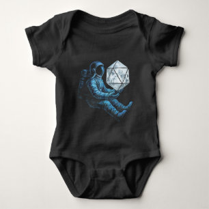 Astronaut with Moon Dice Baby Bodysuit