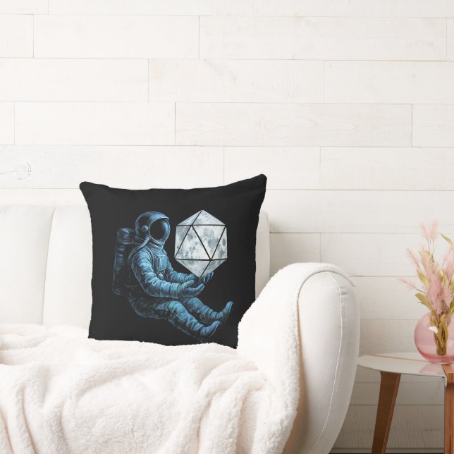 Astronaut with Moon Dice Cushion (Couch)