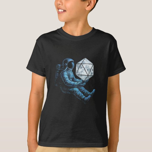 Astronaut with Moon Dice T-Shirt (Front)