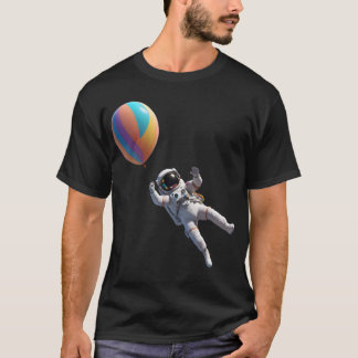 Astronaut With Planet Balloon Art. T-Shirt