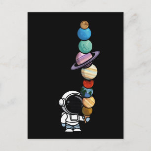 Astronaut with Planet Scoops Interstellar Icecream Postcard