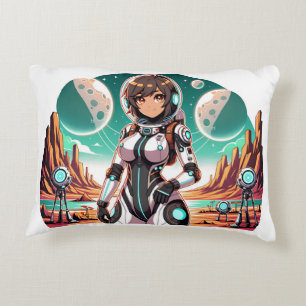 Astronaut Woman Decorative Cushion