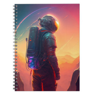 Astronaut World Discovery Painting Human Universe Notebook