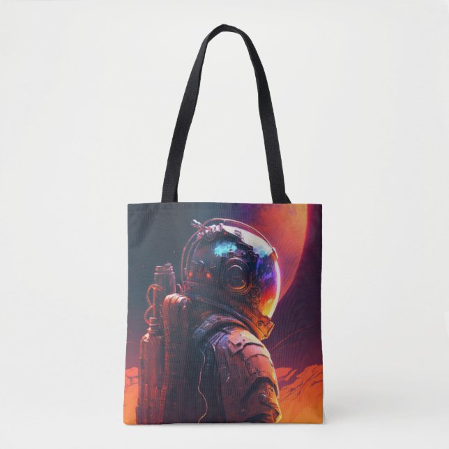 Astronaut World Discovery Painting Human Universe Tote Bag (Front)
