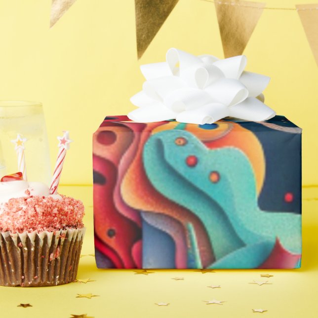 Astronaut  wrapping paper (Birthday Party)