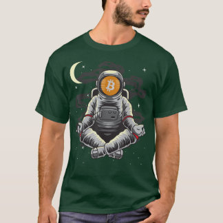 Astronaut Yoga BitCoin BTC Coin To The Moon Crypto T-Shirt