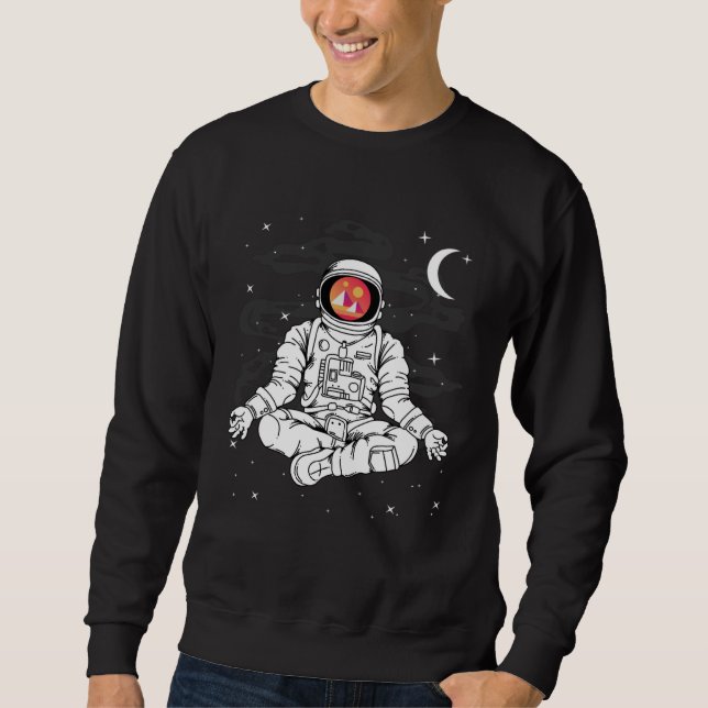 Astronaut Yoga Decentraland MANA Coin To The Moon  Sweatshirt (Front)