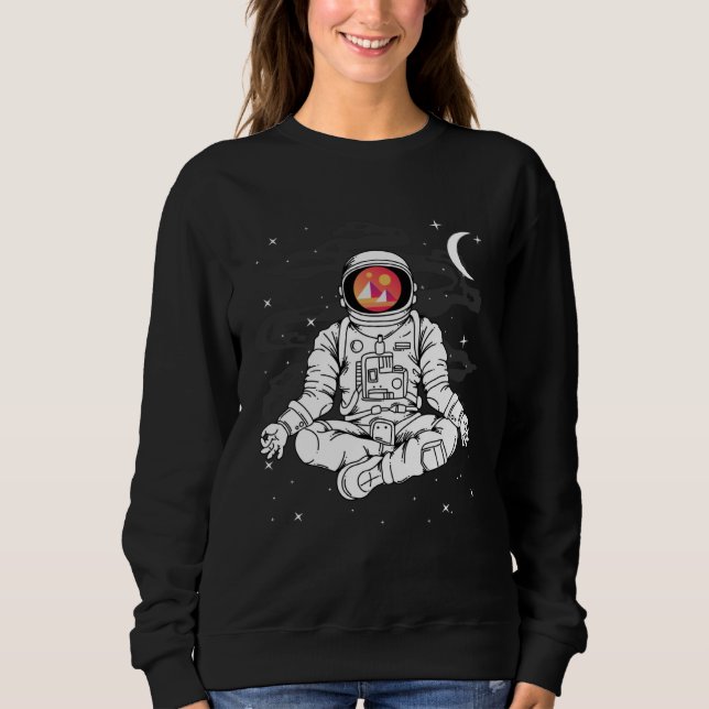 Astronaut Yoga Decentraland MANA Coin To The Moon  Sweatshirt (Front)