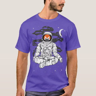 Astronaut Yoga Monero XMR Coin To The Moon Crypto  T-Shirt