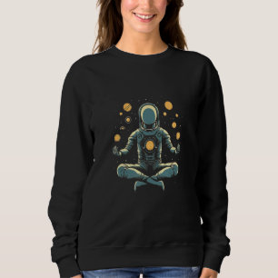 Astronaut Yoga Pose Planet Space Meditation Spacem Sweatshirt