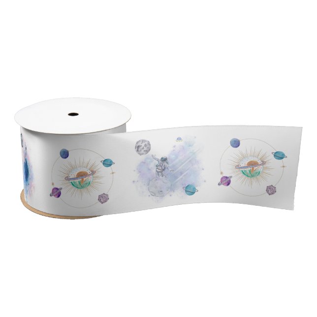 Astronauts and Planets  Satin Ribbon (Spool)