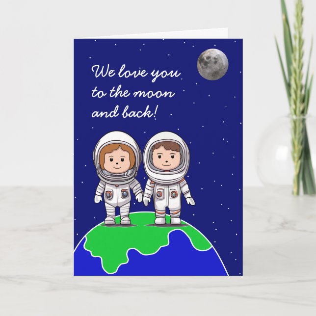 Astronauts Birthday card for kids by Jo Images (Front)