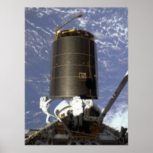 Astronauts capture and repair INTELSAT VI (STS-49) Poster