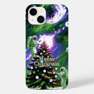 Astronauts Decorating Christmas Tree in Space Case-Mate iPhone 14 Case
