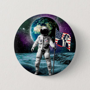 Astronauts for Trump 2024 Invitation 6 Cm Round Badge