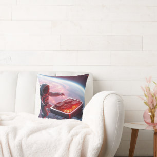 Astronauts Frying Chicken in Space – Funny & Uniqu Cushion