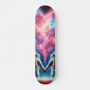 Astronauts Galaxy Skateboard Deck