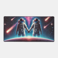 Astronauts in Love Desk Mat