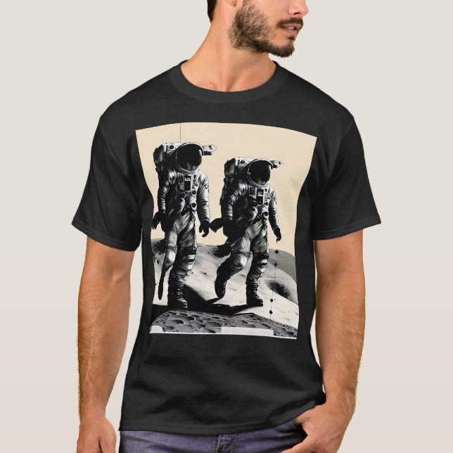 Astronauts on the Moon T-Shirt (Front)