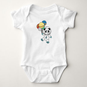 Astronauts Pandas Planet Earth Space Baby Bodysuit