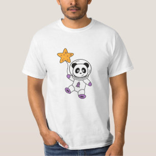 Astronauts Pandas Planet Earth Space Star T-Shirt