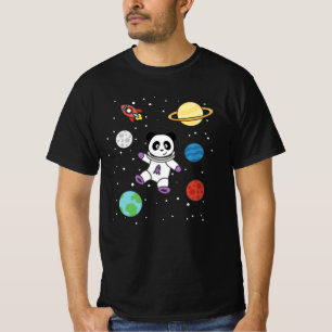 Astronauts Pandas Planet Earth Space T-Shirt