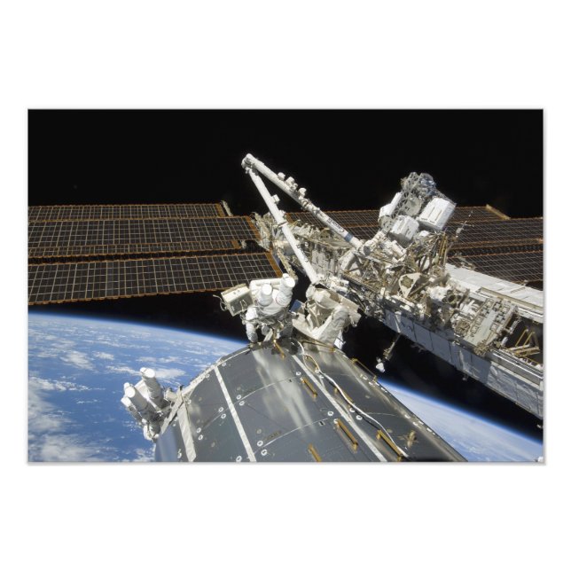 Astronauts perform a series of tasks photo print (Front)