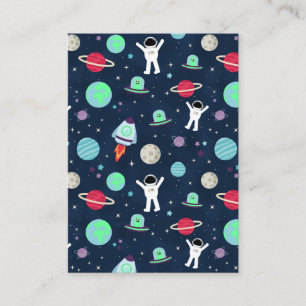 Astronauts Planets Rockets and Aliens Enclosure Card