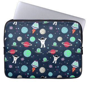 Astronauts Planets Rockets and Aliens Laptop Sleeve