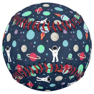 Astronauts Planets Rockets and Aliens Softball