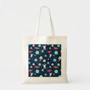 Astronauts Planets Rockets and Aliens Tote Bag