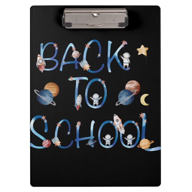 Astronauts Planets Space,back to school Clipboard (Front)