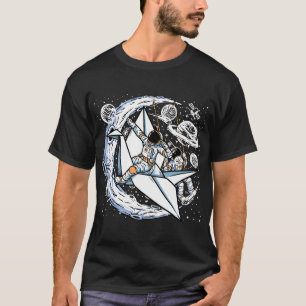 Astronauts-riding-paper-birds T-Shirt