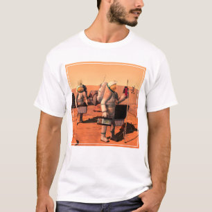 Astronauts Setting Up Weather Equipment On Mars. T-Shirt