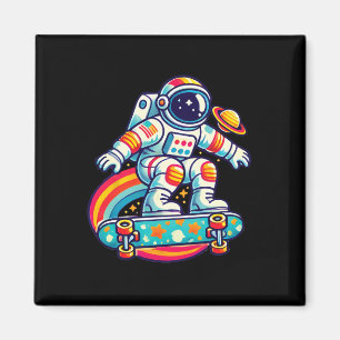 Astronauts Skateboarding In Space Aka Space Boardi Magnet