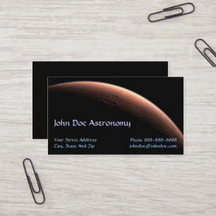 Astronomer Astronomy Solar System Business Card
