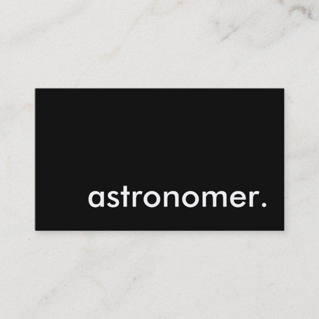 astronomer. business card (Front)