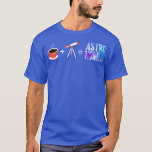 Astronomer Coffee Telescope Vector T-Shirt