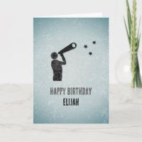 Astronomer with Telescope Star-Gazing Custom Man's
