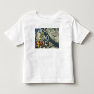 Astronomers looking through a telescope, detail fr toddler T-Shirt