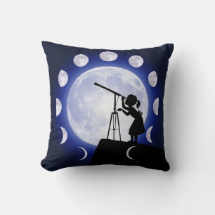 Astronomer's Moon Phase Astronomy cushion. Cushion