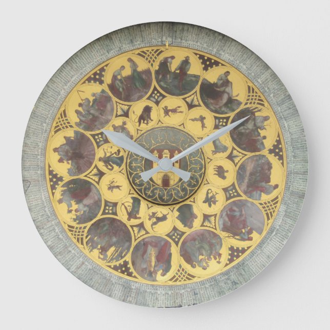 Astronomical antique zodiac sign large clock (Front)
