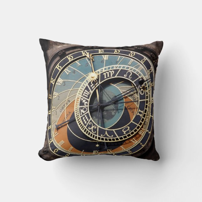 Astronomical Clock In Prague Cushion (Front)