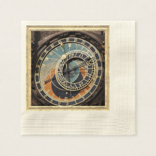 Astronomical Clock In Prague Napkin