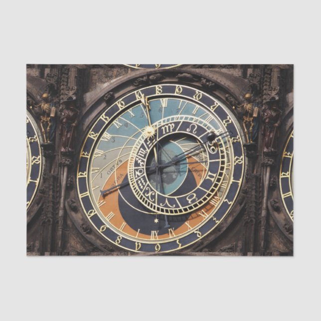 Astronomical Clock In Prague Tissue Paper (Front)