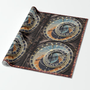 Astronomical Clock In Prague Wrapping Paper
