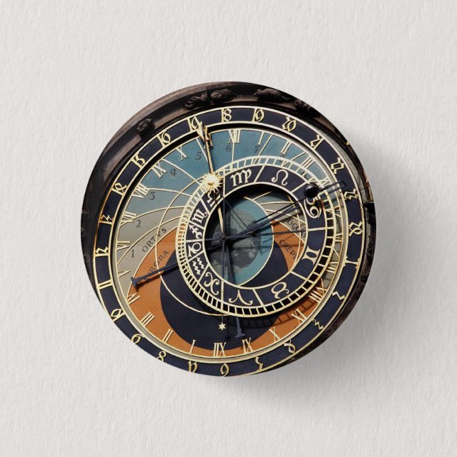 Astronomical Clock In Praque 3 Cm Round Badge (Front)