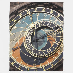 Astronomical Clock In Praque  Fleece Blanket