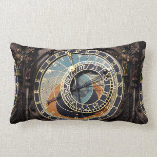 Astronomical Clock In Praque Lumbar Cushion